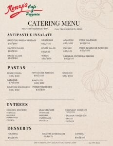 Renzo's Catering Menu